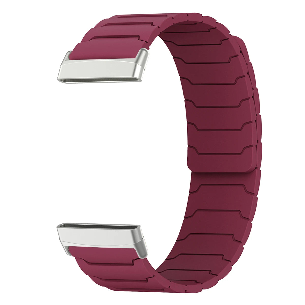 Magnetische band voor Fitbit Versa 3, Versa 4, Sense 1 en Sense 2 horloge bordeaux