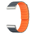 Magnetische band voor Fitbit Versa 3, Versa 4, Sense 1 en Sense 2 horloge zwart oranje