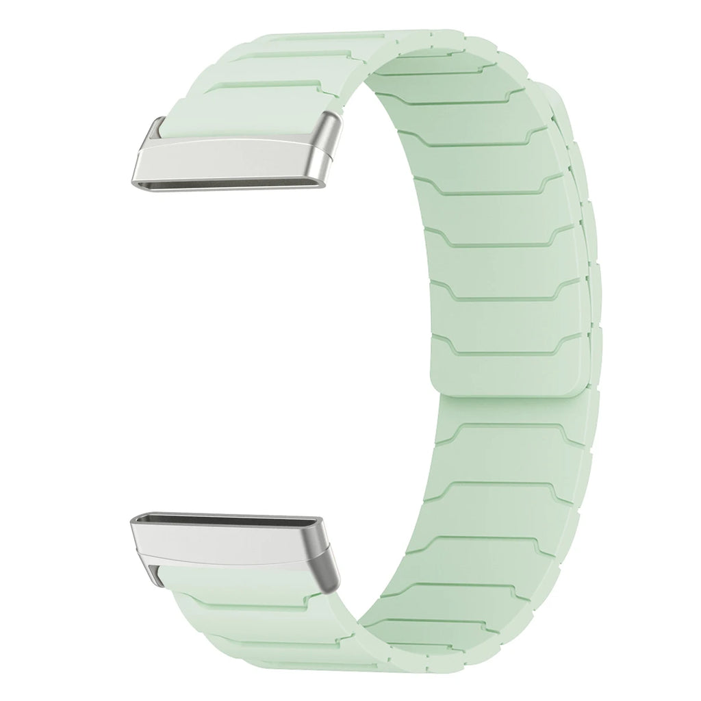 Magnetische band voor Fitbit Versa 3, Versa 4, Sense 1 en Sense 2 horloge groen