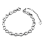 Armband met ineengestrengelde oneindigheidssymbolen zilver