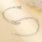 Verstelbare armband met engelenvleugels zilver