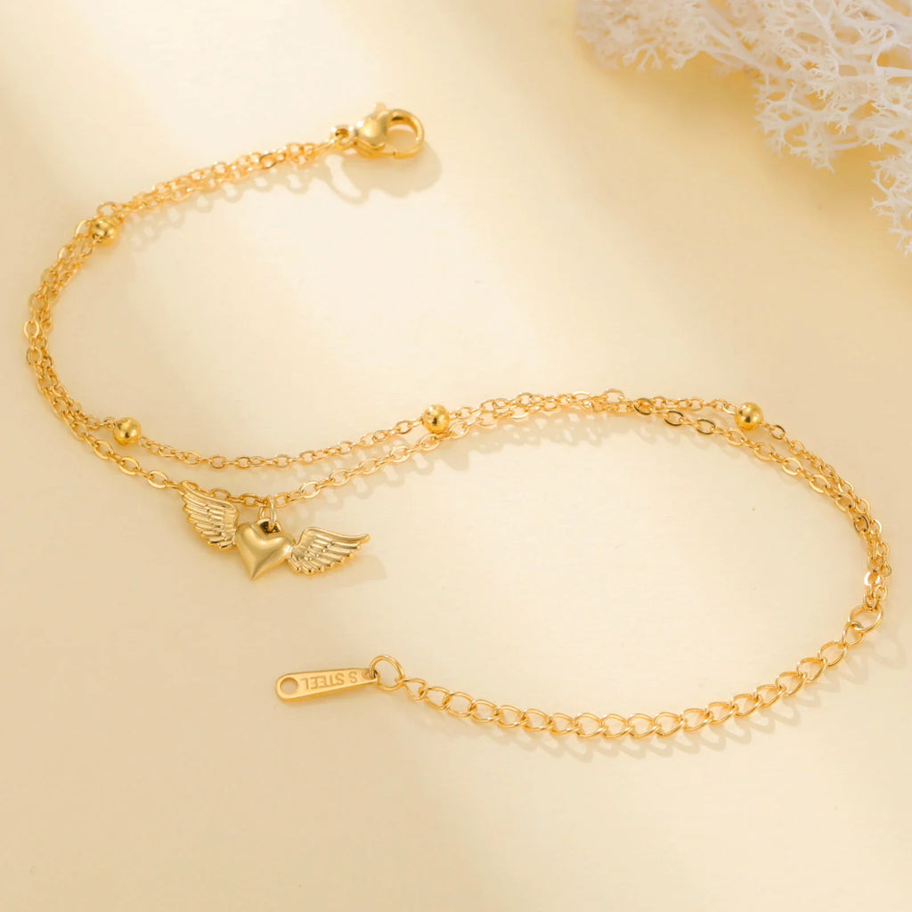 Verstelbare armband met engelenvleugels goud