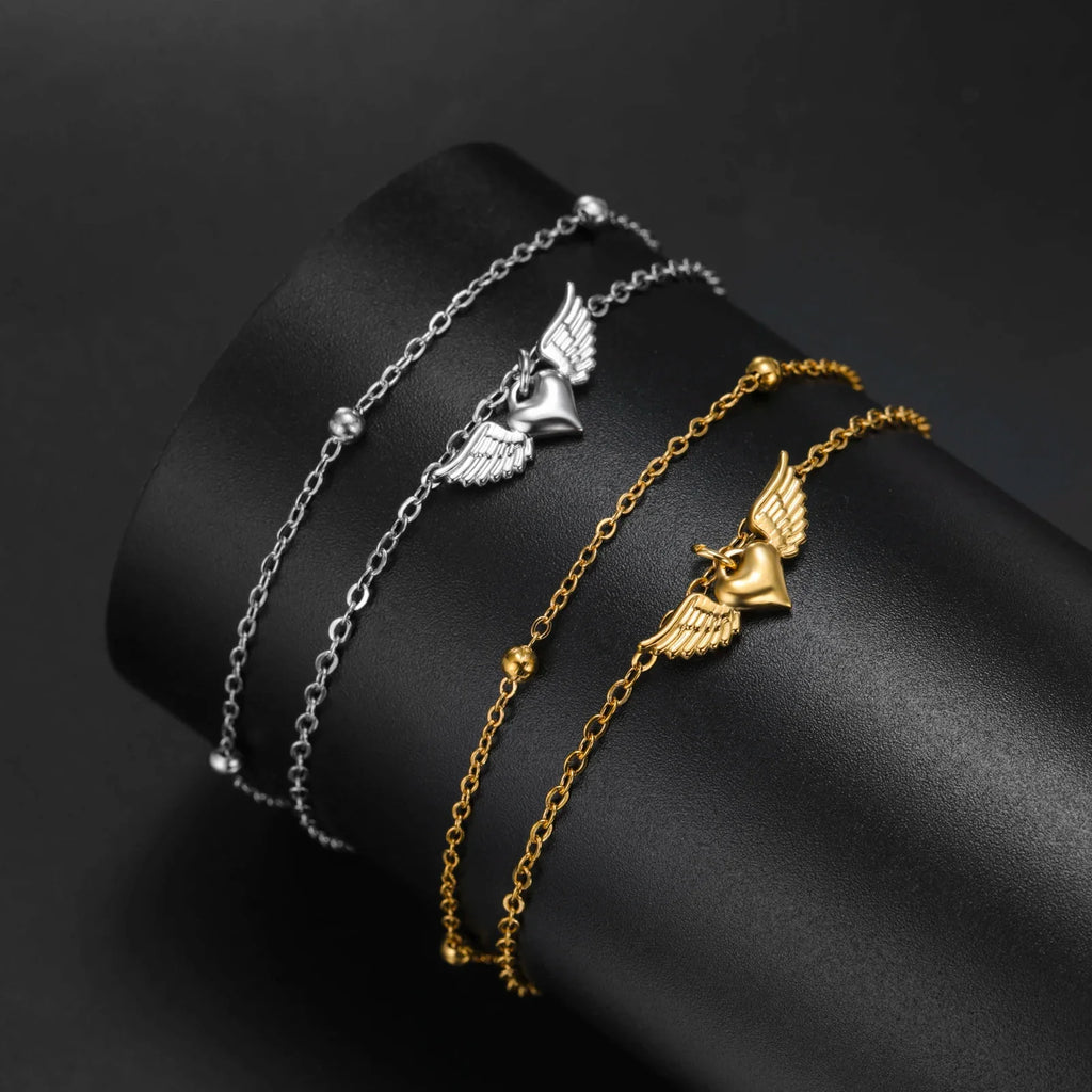 Verstelbare armband met engelenvleugels goud