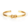 Verstelbare armband met knoop voor heren goud
