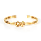 Verstelbare armband met knoop voor heren goud