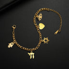 Verstelbare armband met juwelen van Joodse bescherming in goud