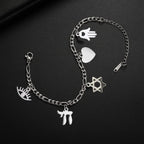 Verstelbare armband met juwelen van Joodse bescherming in zilver