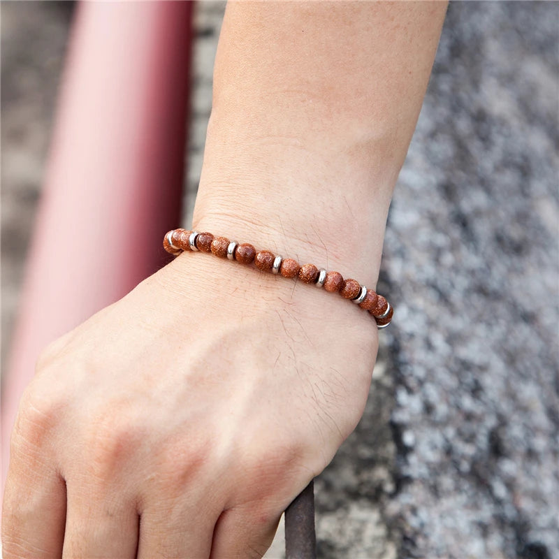 Verstelbare armband met tijgeroogkralen