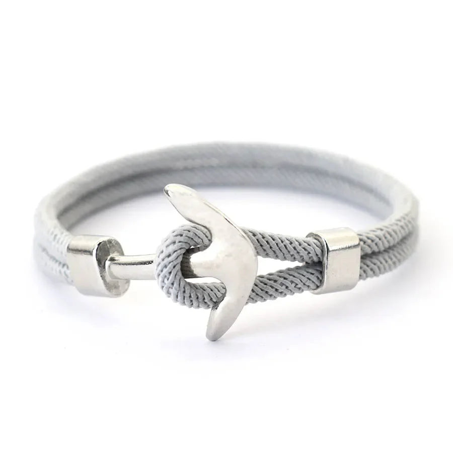 Ankerarmband grijs 