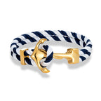 Ankerarmband voor heren wit en blauw