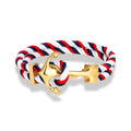 Ankerarmband voor heren wit en rood