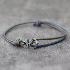 Blauw maritiem ankerarmband