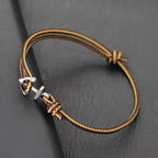 Bruin maritiem ankerarmband