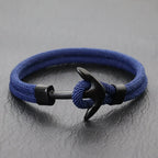 Zwarte ankerarmband 