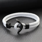 Zwart-grijze ankerarmband