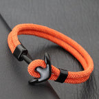 Zwart-oranje ankerarmband