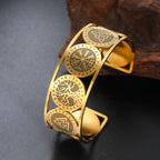Levensboomarmband in Noordse stijl versierd met runen goud