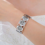 Levensboomarmband in Noordse stijl versierd met runen zilver