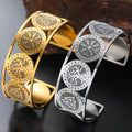 Levensboomarmband in Noordse stijl versierd met runen goud