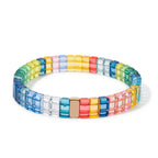 Roze regenboogarmband