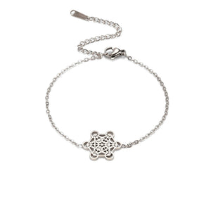 Bracelet Femme Cube de Métatron argent