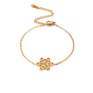 Bracelet Femme Cube de Métatron or