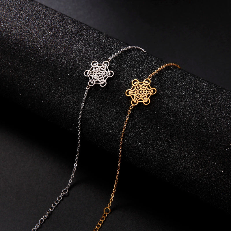 Bracelet Femme Cube de Métatron argent