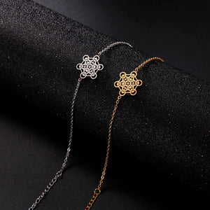 Bracelet Femme Cube de Métatron argent