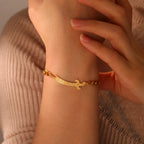 Armband met Arabisch Ali Zulfiqar zwaard in goud