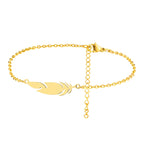 Bracelet de Charme avec Plume or