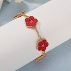 Bracelet avec Fleurs pour Femme rouge