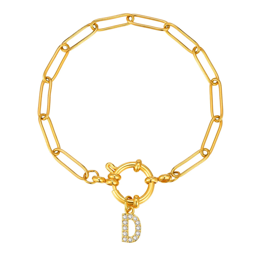 Gepersonaliseerde armband met initiaal d