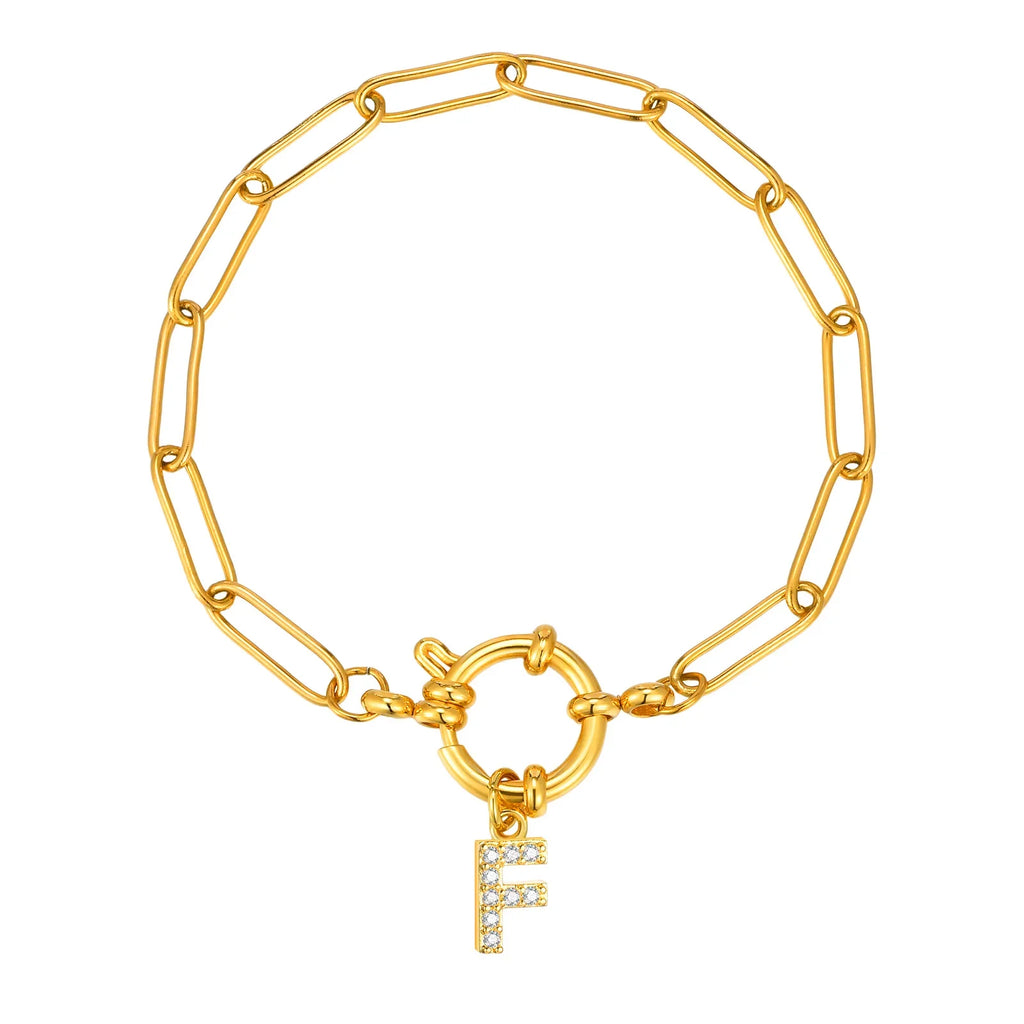 Gepersonaliseerde armband met initiaal f