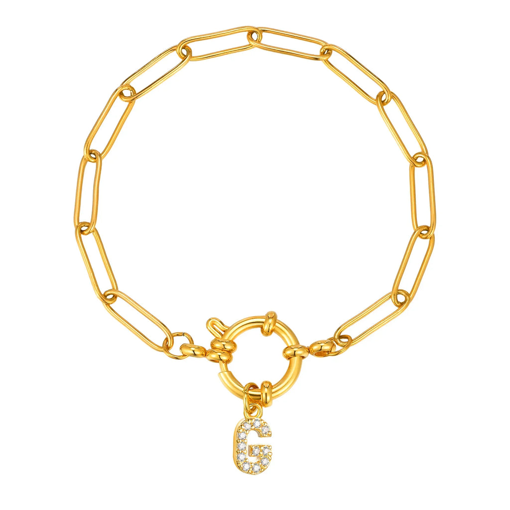 Gepersonaliseerde armband met initiaal g