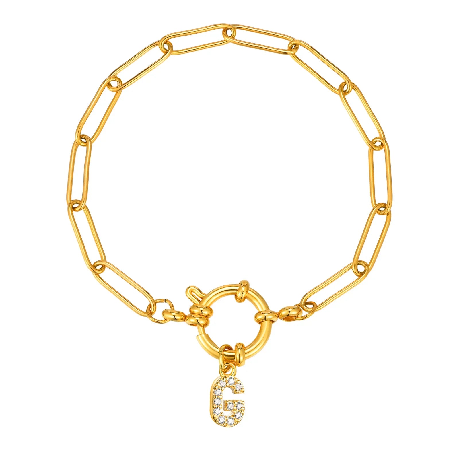 Gepersonaliseerde armband met initiaal g