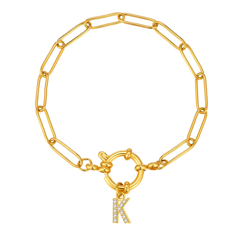 Gepersonaliseerde armband met initiaal k