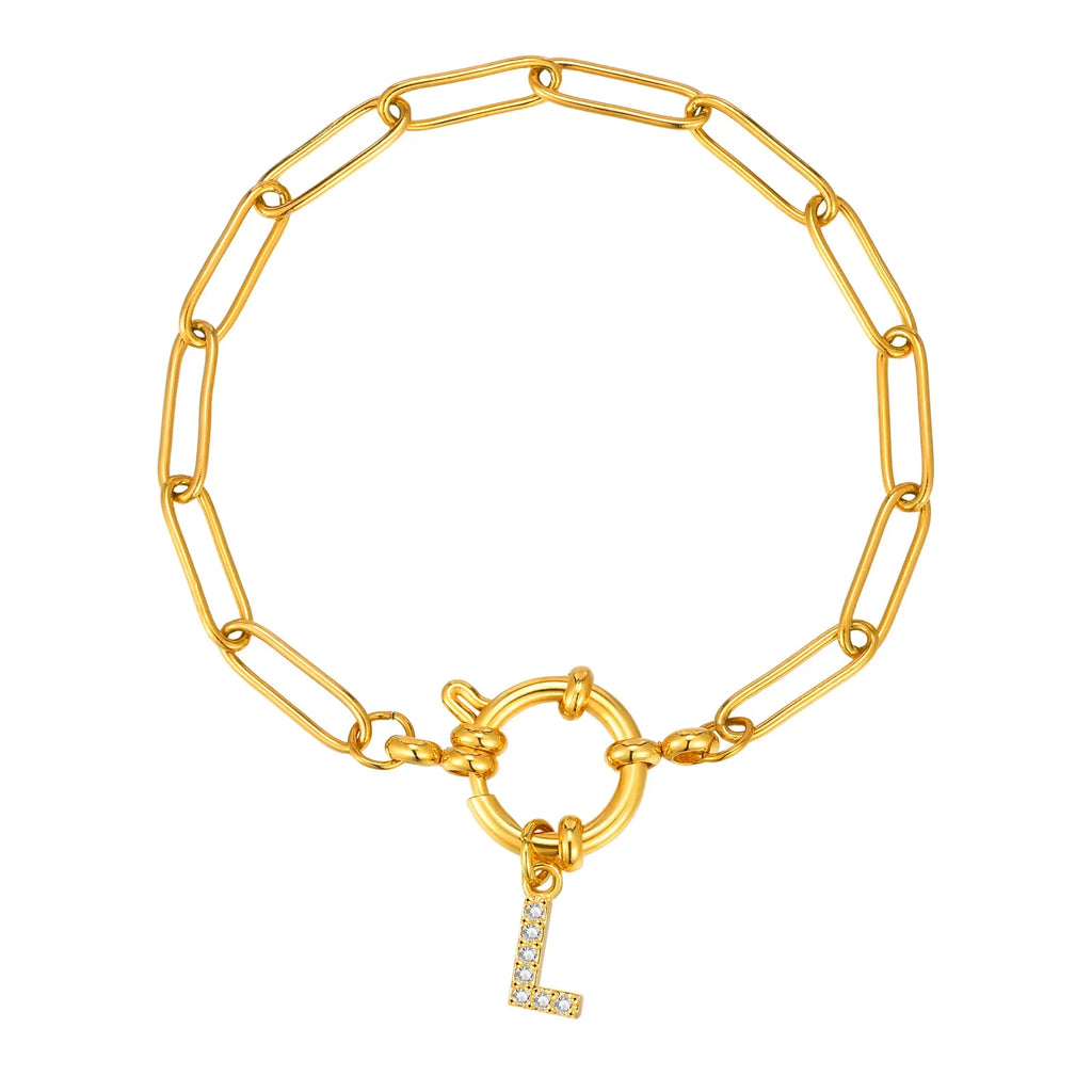 Gepersonaliseerde armband met initiaal l