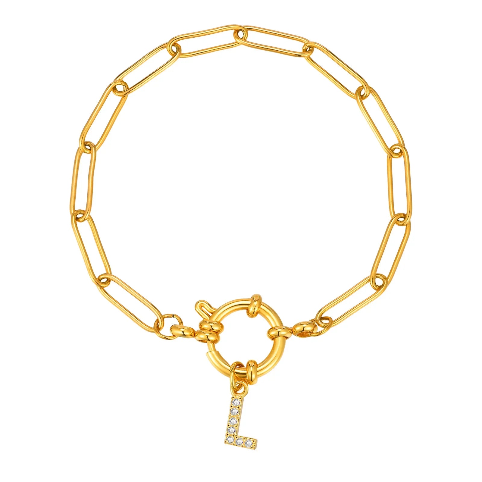 Gepersonaliseerde armband met initiaal l