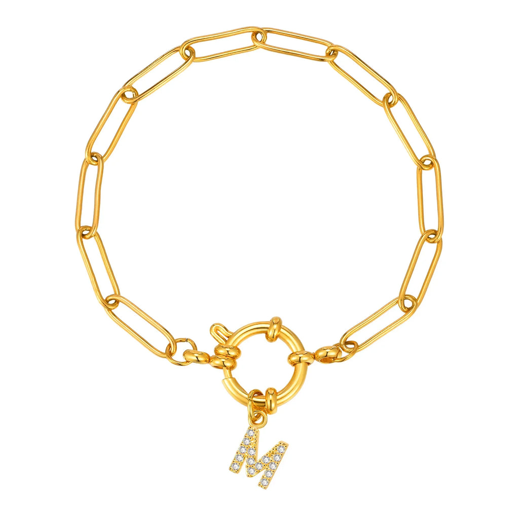 Gepersonaliseerde armband met initiaal m