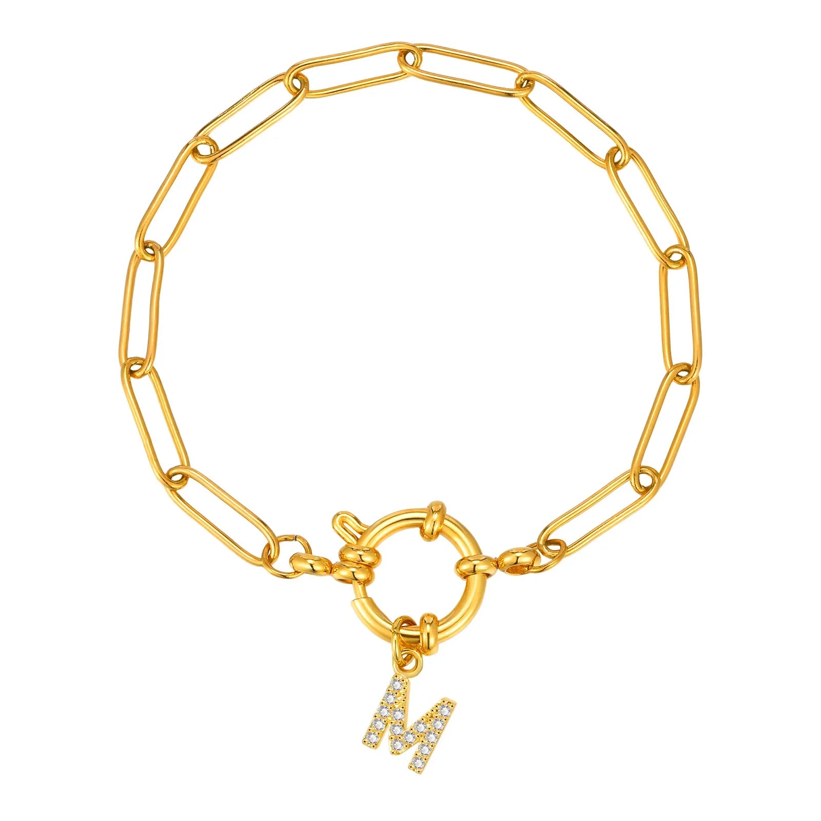 Gepersonaliseerde armband met initiaal m