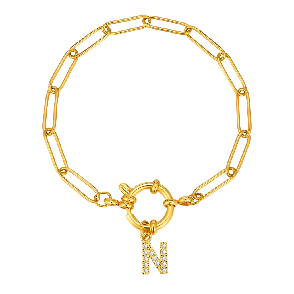 Gepersonaliseerde armband met initiaal n