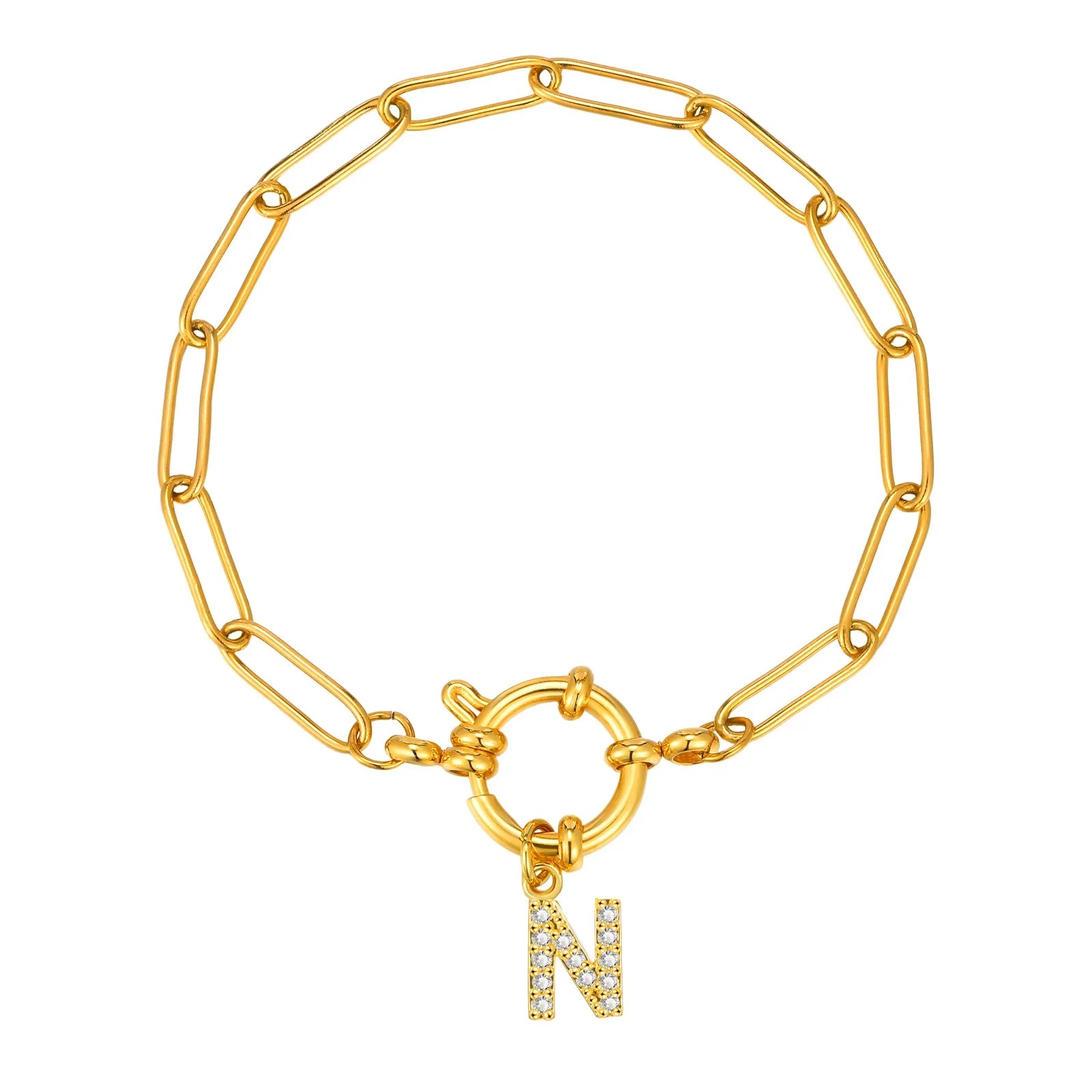 Gepersonaliseerde armband met initiaal n