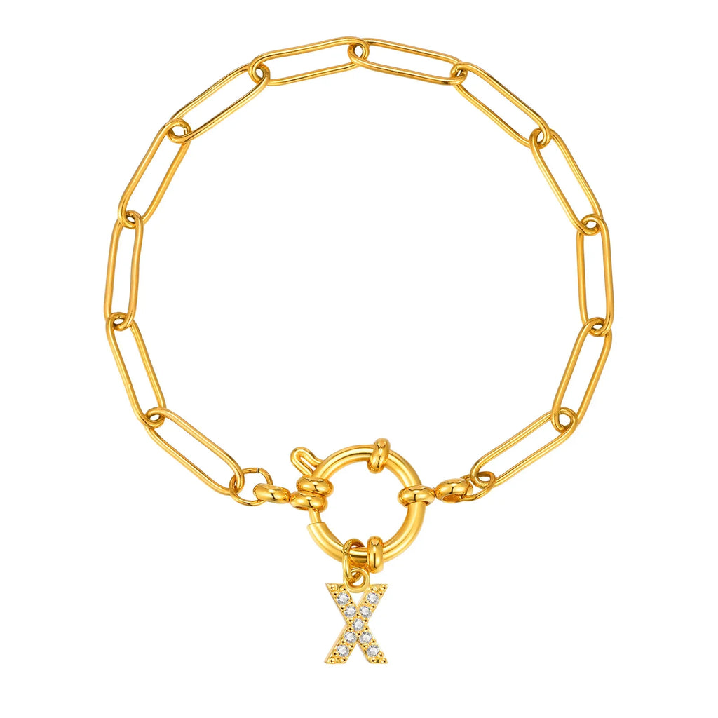 Gepersonaliseerde armband met initiaal x
