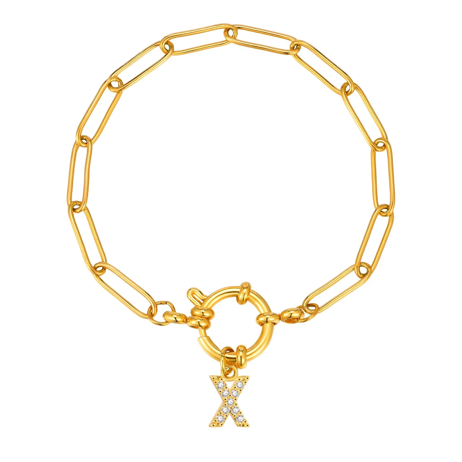 Gepersonaliseerde armband met initiaal x