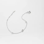 Armband met initiaal in strass zilver