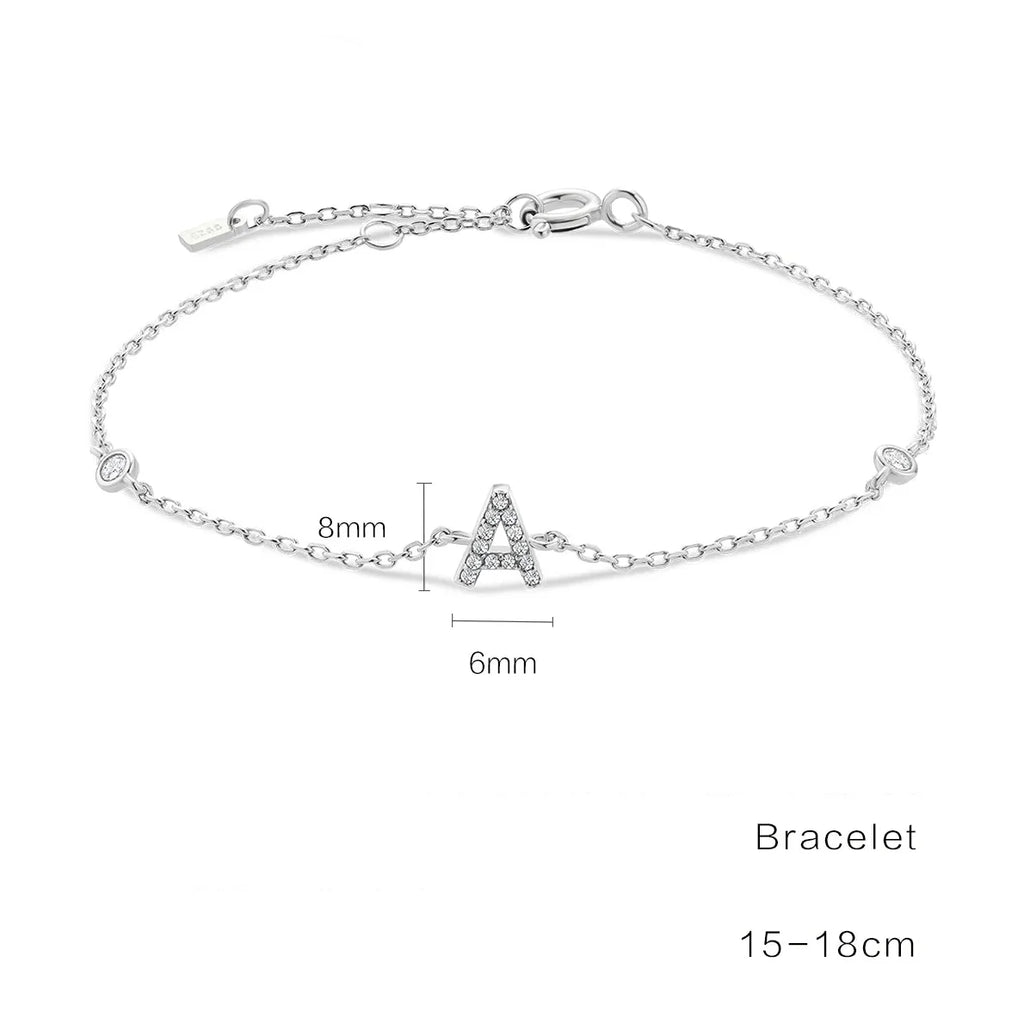 Armband met initiaal in strass