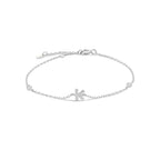 Armband met initiaal in strass zilver k