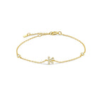 Armband met initiaal in strass goud k