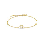 Armband met initiale in goudkleurige strass r
