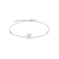 Armband met initiaal in strass zilver z